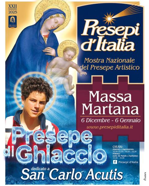 locandina XXII Edizione di “Presepi d’Italia” - Mostra Nazionale del Presepe Artistico - massa martana