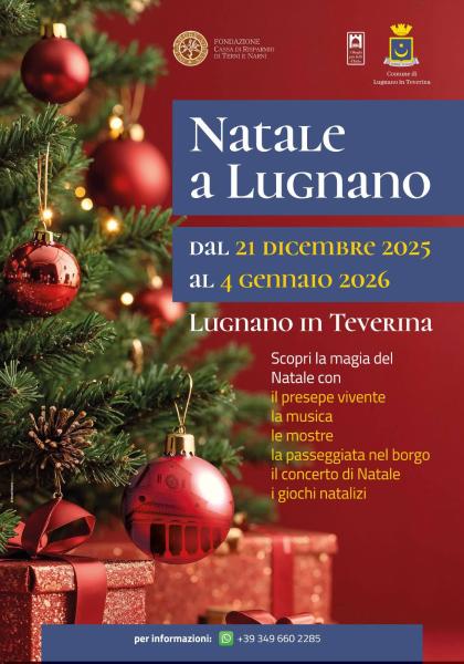 Affiche de Natale a Lugnano 2025 à Lugnano in Teverina