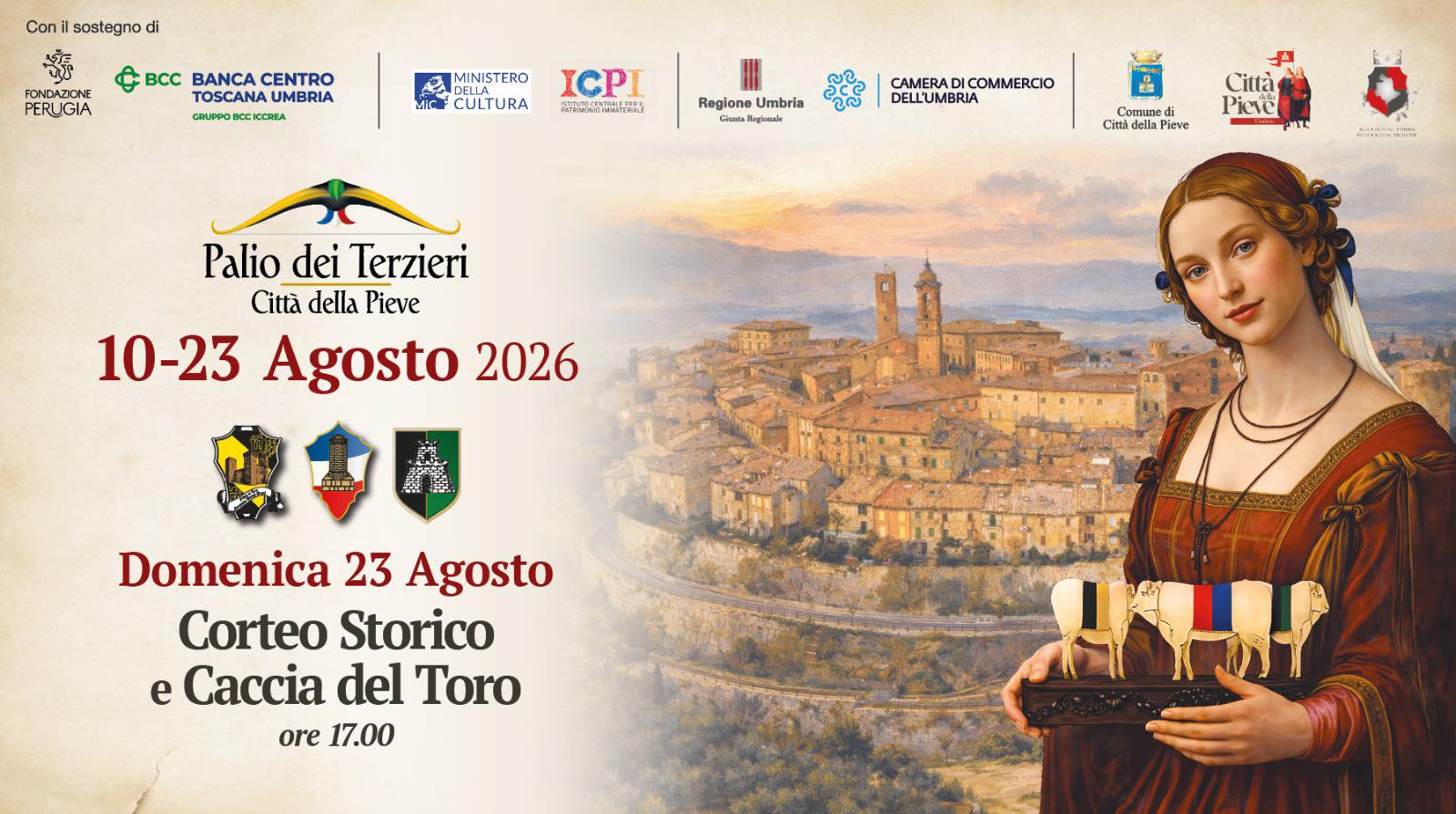 Affiche du Palio dei Terzieri à Città della Pieve