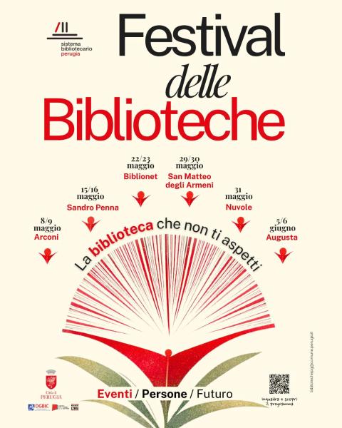 Locandina del Festival delle Biblioteche a Perugia