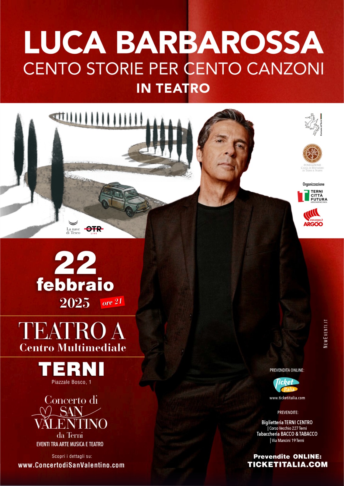 Poster concerto san valentino terni 2025