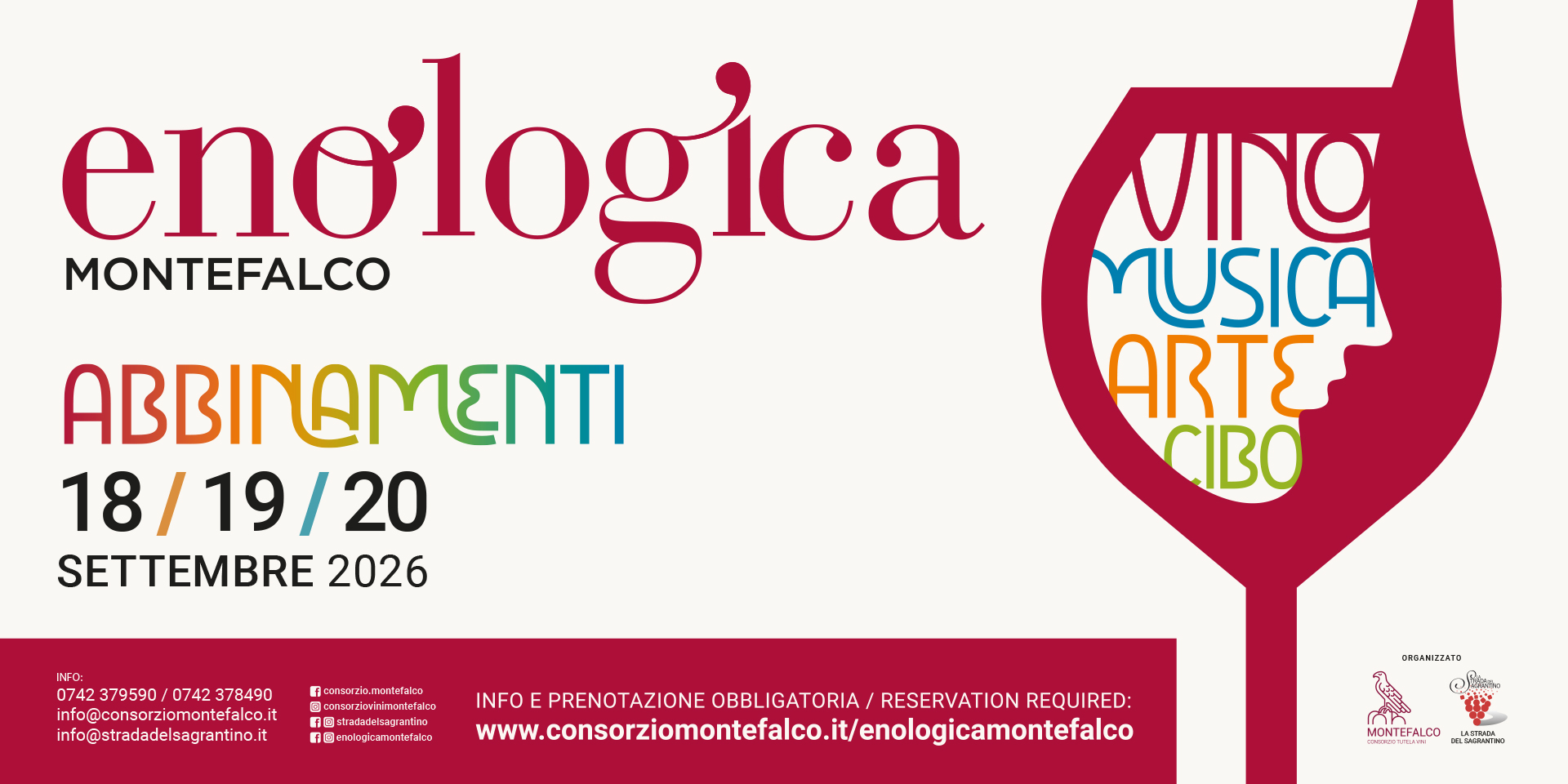 Poster Enologica Montefalco - Abbinamenti 2026 in Montefalco