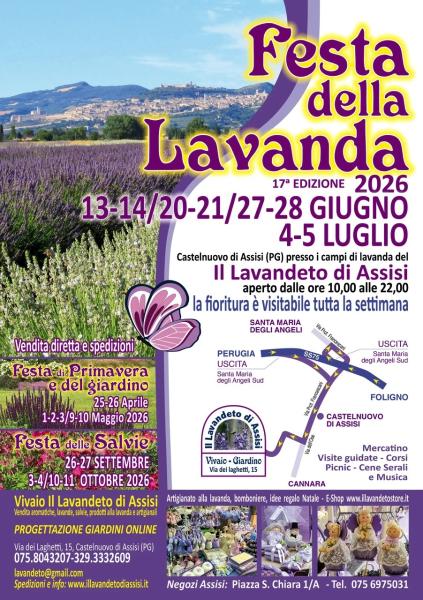 Locandina della Festa della Lavanda 2026 ad Assisi
