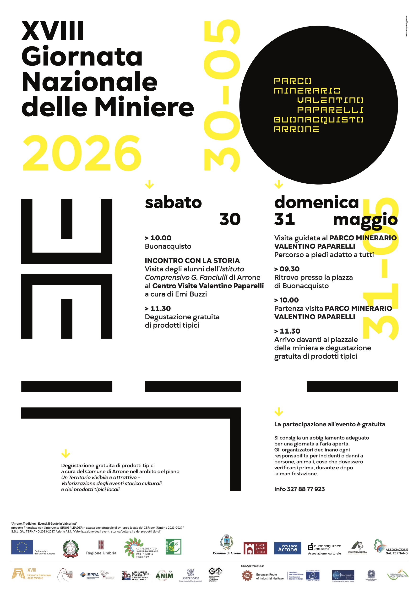 poster giornata nazionale delle miniere 2026