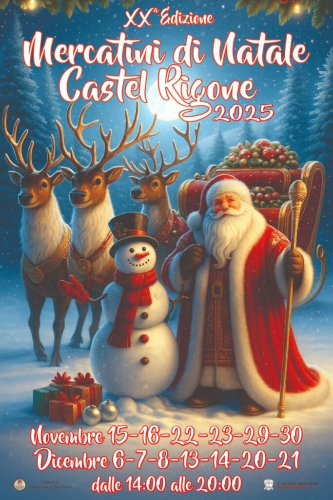 playbill mercatini di natale 2025 - castel rigone - Passignano sul Trasimeno