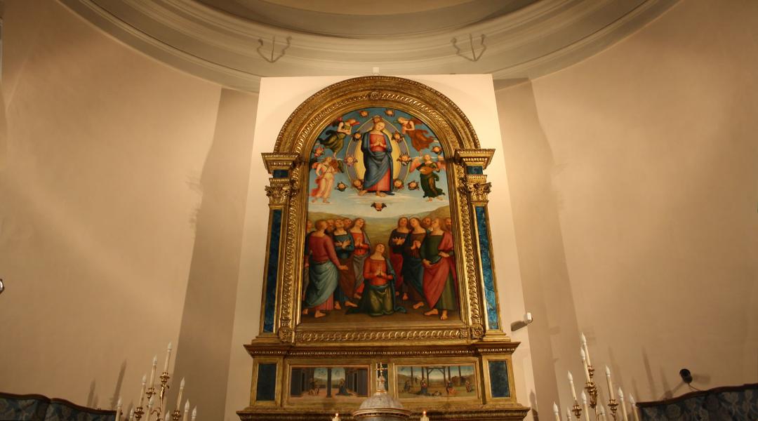 Assumption of Mary by the painter Pietro Vannucci, better known as Perugino, 1513