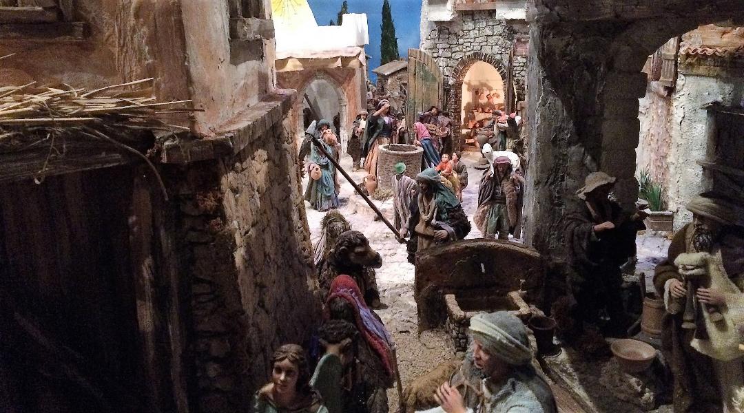 Una scena del Presepe in movimento de La Penna ambientata al tempo in cui nacque Gesù
