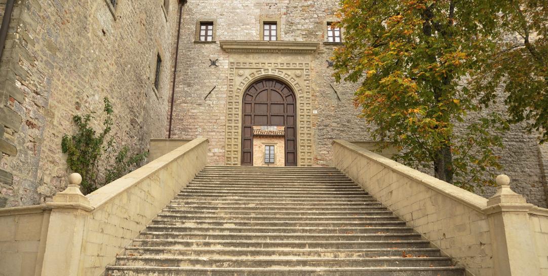 Mountain bike trail from Gubbio to mount Sant'Ubaldo