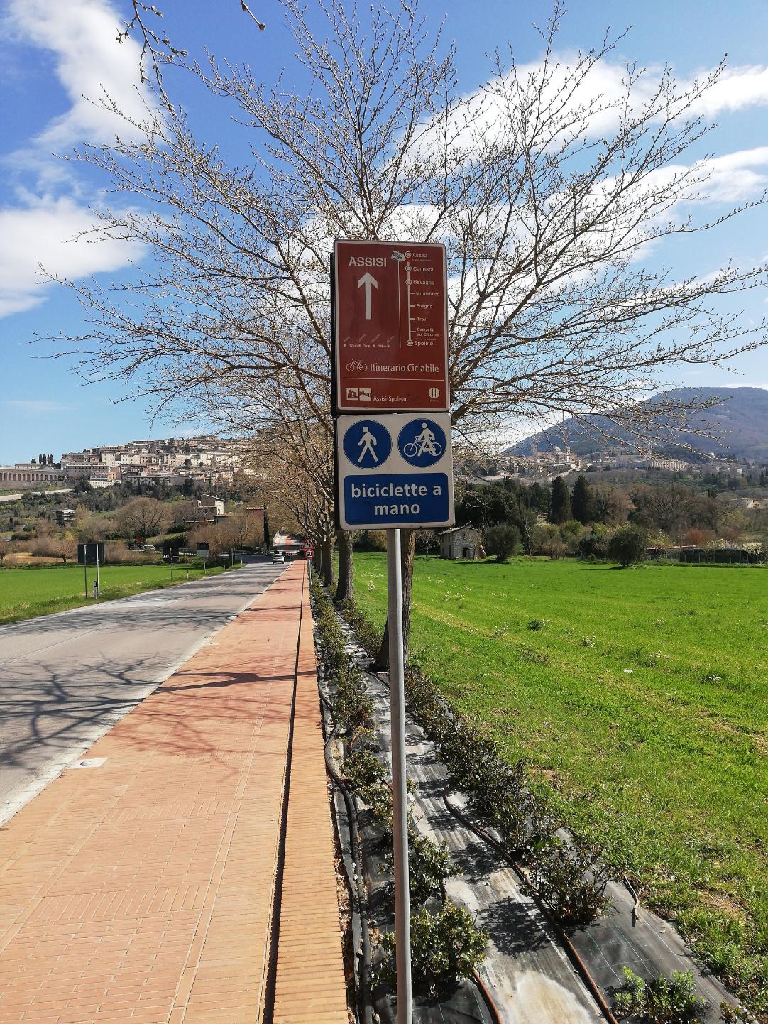 Connexion Piste Cyclable du Tibre – Piste Cyclable Assisi – Spoleto