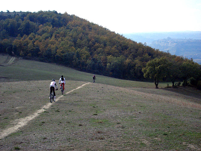 Der Corbara-See und die Wälder des Monte Peglia
