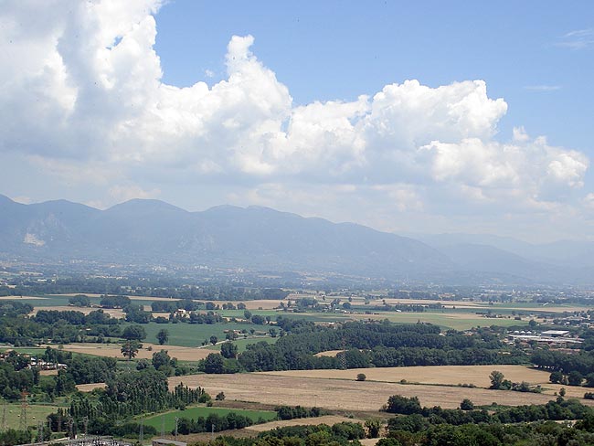 Narni, the Rocca Albornoz and the Roman ruins at Ocricolum