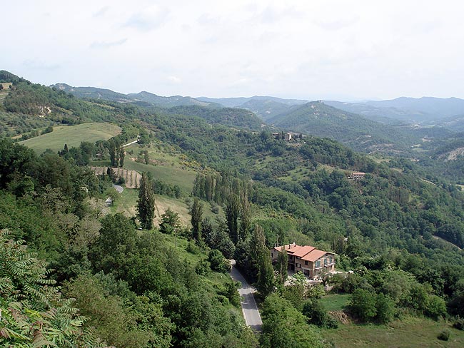 The unique atmosphere of the Apennine Mountains on the border between Umbria and the Marche