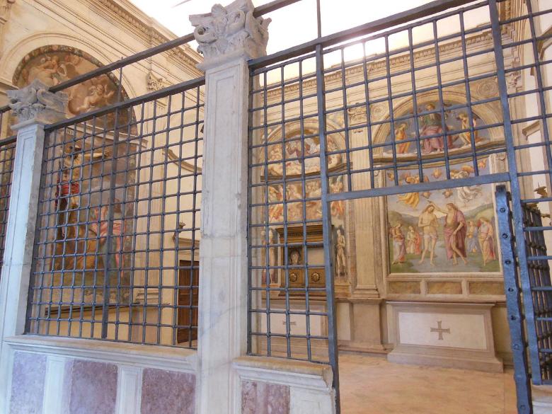 Immagine: L’Oratorio della Nunziatella di Foligno con il Battesimo di Cristo del Perugino
