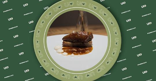  Piccione di Capodacqua con melanzane sesamo bianco e timo serpullo 