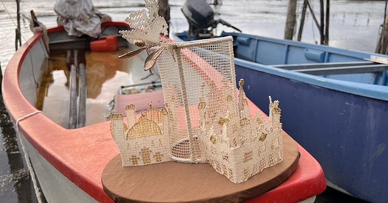 Le filet à Modano de San Feliciano sur le lac Trasimène