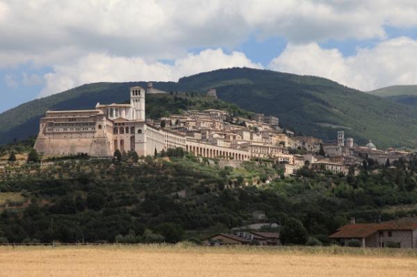 Scorcio della Città di Assisi e della Basilica di San Francesco