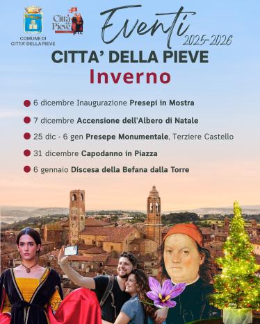 playbill Natale a Città della Pieve 2025 - Città della Pieve