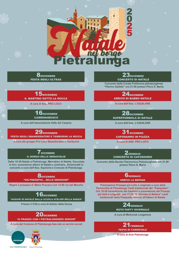  playbill Christmas in Pietralunga 2024 - Pietralunga 