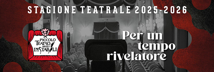 Poster of the 2025/2026 Theatre season in Piccolo Teatro degli Stabili in Assisi
