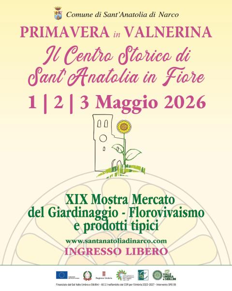 Poster of the event “Primavera in Valnerina” in Sant’Anatolia di Narco
