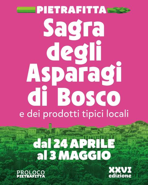 Poster Sagra degli asparagi di bosco 2026 in Piegaro